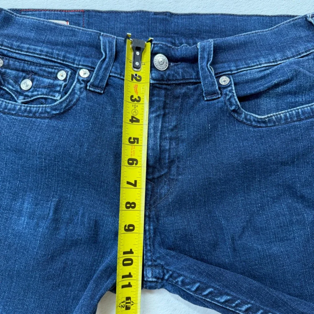 True Religion Rocco Flap Jeans Mens 33 Blue Good Relaxed Skinny N7Y4B52W01696